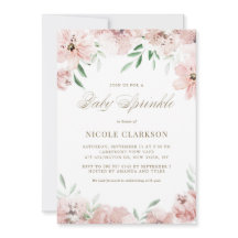 Aquarellblau Mauve Pink Blume Kindersprinkle