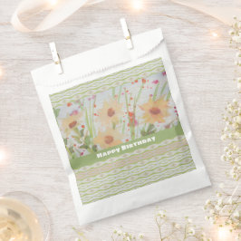 Aquarellblau mit Grün Geschenktütchen