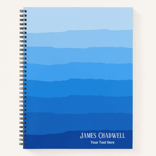 Aquarellblau Notizblock (Vorderseite)