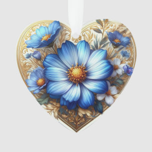 Aquarellblau Ornament
