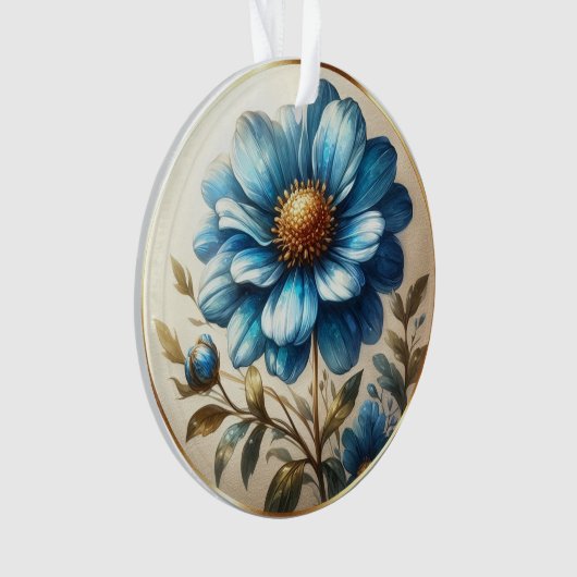 Aquarellblau Ornament (Vorderseite)