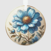 Aquarellblau Ornament (Rückseite)