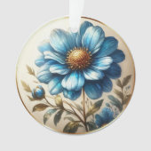 Aquarellblau Ornament (Vorderseite)