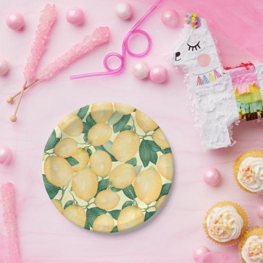 Aquarellblau Pappteller (Party)