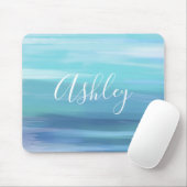 Aquarellblau Personalisiert Mousepad (Mit Mouse)