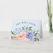 Aquarellblau Pink Hydrangea Blütenblüte Karte (Vorderseite)