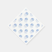 Aquarellblau-Quallen-Stranddesign Serviette (Ecke)
