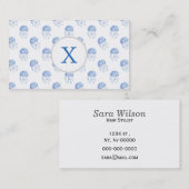 Aquarellblau-Quallen-Stranddesign Visitenkarte (Vorne/Hinten)