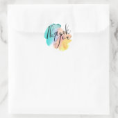 Aquarellblau-Regenbogen danke Ihnen Aufkleber (Tasche)