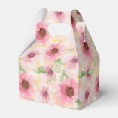 Aquarellblau Rosa Floral Vielen Dank Geschenkschachtel (Rückseite)