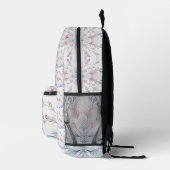 Aquarellblau Rosa floraler Rucksack schneiden Beut (Rechts)