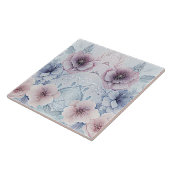 Aquarellblau Rosa Keramik Tile Fliese (Seite)