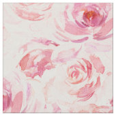 Aquarellblau Rosa Rose Stoff (Nahaufnahme)