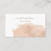 Aquarellblau Rosa und Gold Kunst Visitenkarte (Vorderseite)