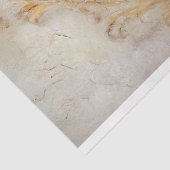 Aquarellblau-Rose Antikuhr Goldgrunge Seidenpapier (Ausschnitt)