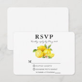 Aquarellblau RSVP Karte (Vorne/Hinten)