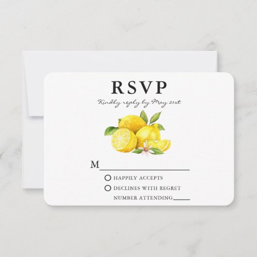 Aquarellblau RSVP Karte (Vorderseite)