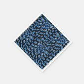 Aquarellblau-Shibori-Pinselstriche Serviette (Ecke)