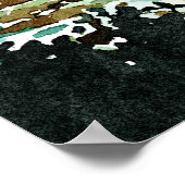 Aquarellblau - Sonnenaufgang Poster (Ecke)