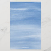 Aquarellblau Stripteppichboden Briefpapier (Rückseite)