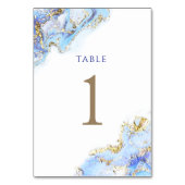 Aquarellblau, Tischnummer 1 (Vorderseite)