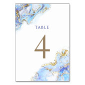 Aquarellblau, Tischnummer 4 (Rückseite)