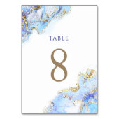 Aquarellblau, Tischnummer 8 (Rückseite)