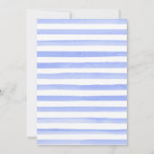 Aquarellblau und gelbe Blumen Quinceanera Einladung (Rückseite)