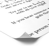 Aquarellblau und Gold Sage kein Baby-Zeichen Poster (Ecke)