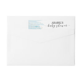 Aquarellblau und Gold Sparkle Baby Dusche