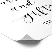 Aquarellblau und Gold Sparkle Karten und Geschenke Poster (Ecke)