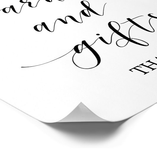 Aquarellblau und Gold Sparkle Karten und Geschenke Poster (Ecke)