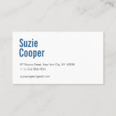 Aquarellblau und grün Beruflich Visitenkarte (Rückseite)