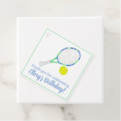 Aquarellblau und grüne Tennis Geschenkanhänger (Beispiel)