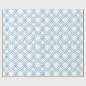 Aquarellblau und Navy Ribbon Geschenkpapier (Flach)