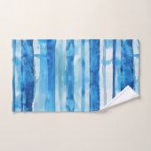 Aquarellblau und weiß gestreift badhandtuch set (Handtuch)
