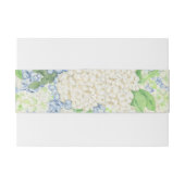 Aquarellblau und weißes Hydrangea Einladungsbanderole (Rückseitenbeispiel)