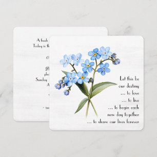 Aquarellblau Vergessen Sie nicht-Blume Einladung
