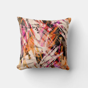 Aquarellblau, Vintager abstrakter Hintergrund. Kissen