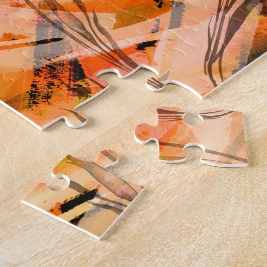 Aquarellblau, Vintager abstrakter Hintergrund. Puzzle (Seite)