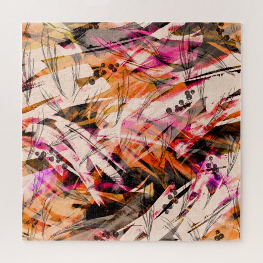 Aquarellblau, Vintager abstrakter Hintergrund. Puzzle (Horizontal)