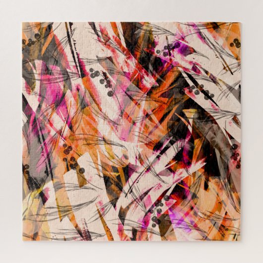 Aquarellblau, Vintager abstrakter Hintergrund. Puzzle (Vertikal)