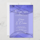 Aquarellblau violette Lavendel Probe Abendessen Einladung (Vorderseite)