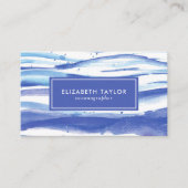 Aquarellblau Visitenkarte (Vorderseite)