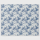 Aquarellblau-weiße China Geschenkpapier (Flach)