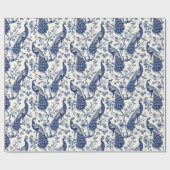 Aquarellblau-weiße China Geschenkpapier (Flach)