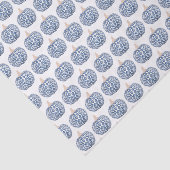 Aquarellblau-weiße Druckpumpen Seidenpapier (Ausschnitt)