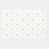 Aquarellblau Wolken Sterne und Balloons Geschenkpapier Set (Vorderseite 3)