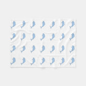 Aquarellblaudelphine Fleecedecke (Vorderseite (Horizontal))