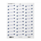 Aquarellblaue Blume Bouquet-Wedding- (Vorne)